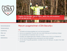 Tablet Screenshot of csa-security.ch